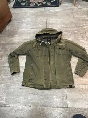 DJAB | Jackets & Coats | Djab Olive Green Hooded Utility Jacket Mens M ...
